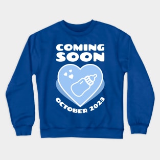 Baby Announcement. Feeding Bottle. October 2023 Crewneck Sweatshirt